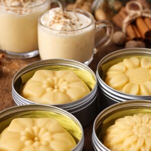 LAST ONE! Winter Lotion Bar 3.5oz With Travel Tin Eggnog
